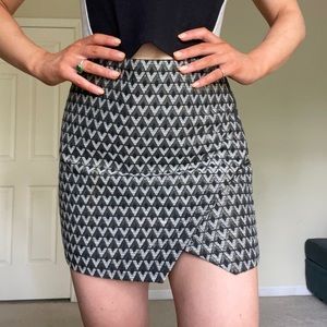 Abercrombie metallic high waisted skirt